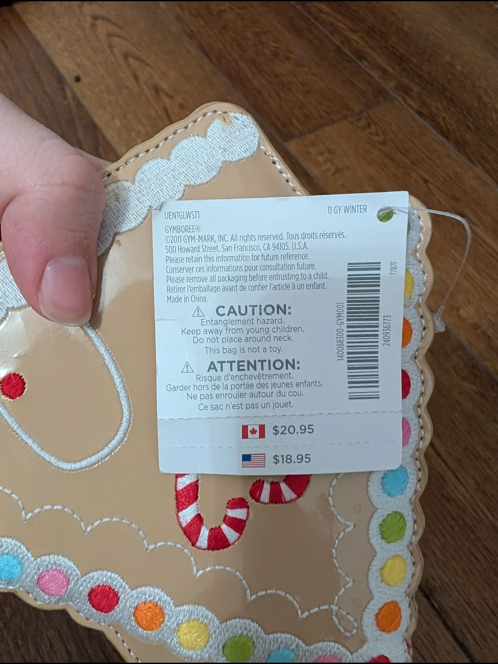 NWT Gymboree Cozy Cutie Gingerbread House Purse.